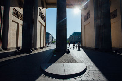 People walking in city