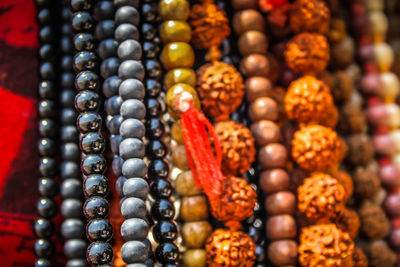 Close-up of display for sale in store