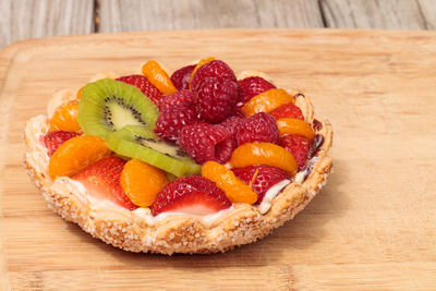 Close-up of strawberries in plate