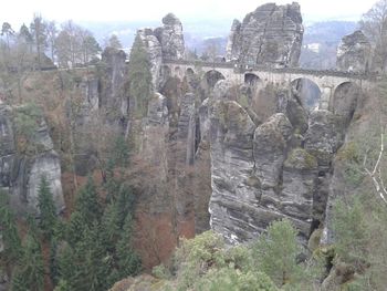 Rock formations against sky