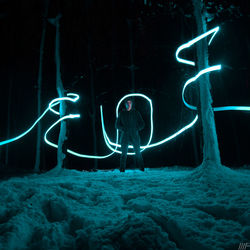Light painting at night