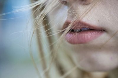 Close-up portrait of a woman