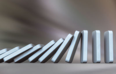 High angle view of objects on table