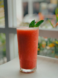 Close-up of drink on table