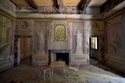 Interior of abandoned house