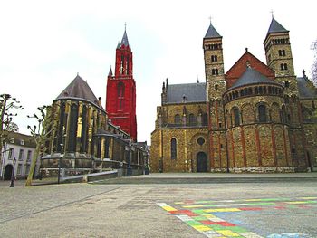 High angle view of church