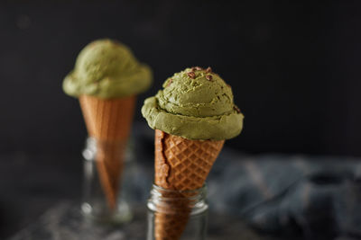 Close-up of ice cream cone