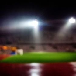 Defocused image of illuminated lights