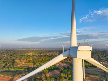 Landscape of wind farm. wind energy. wind power. sustainable, renewable energy. wind turbines