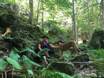 Full length of man in forest