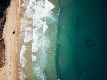 High angle view of beach