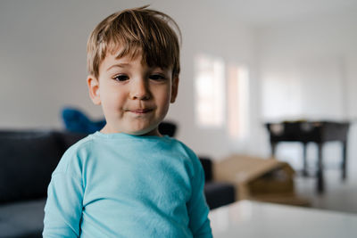 Cute boy at home