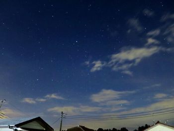 Low angle view of sky at night