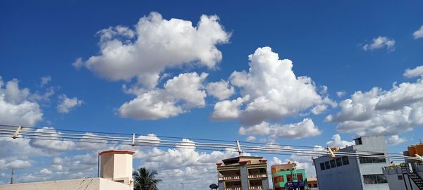 Low angle view of buildings against sky