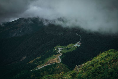 Aerial view of landscape against sky