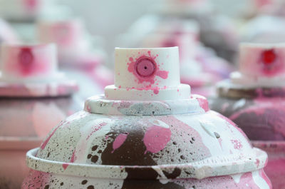 Close-up of pink cake