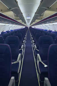 Interior of airplane