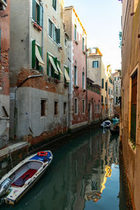 Canal amidst buildings in city