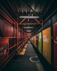 View of subway train