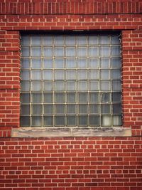 Full frame shot of brick wall with window