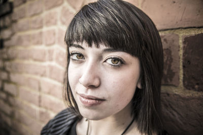 Close-up portrait of young woman