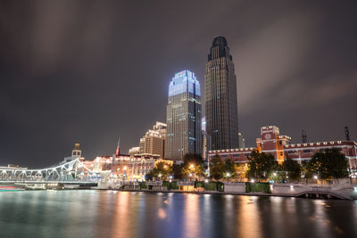 Night view of tianjin, china