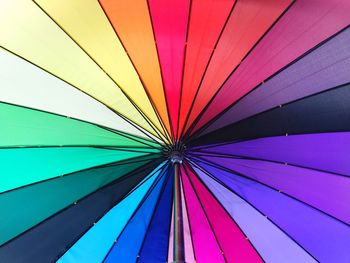 Low angle view of colorful umbrella