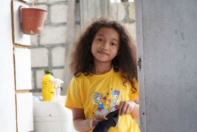 Portrait of smiling girl