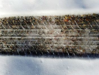 Full frame shot of snow on field