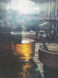 Close-up of drink on table