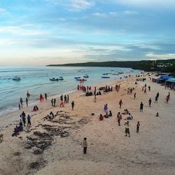 People enjoying at beach