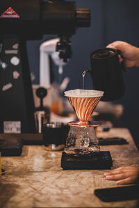 Close-up of coffee on table