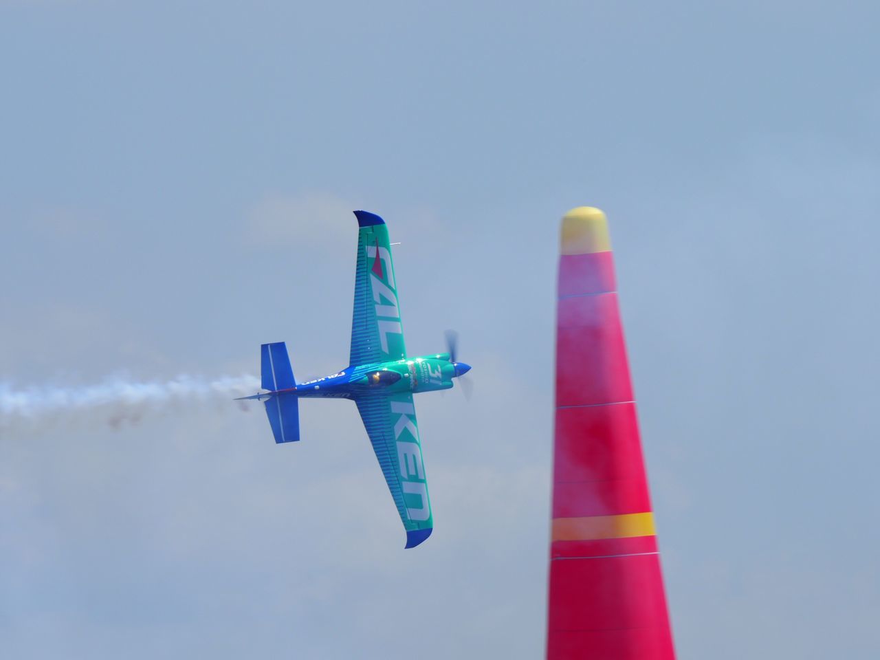 low angle view, sky, no people, day, outdoors, multi colored, airplane, flying, nature