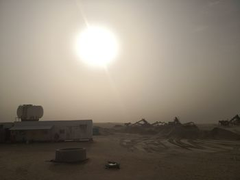 Scenic view of desert against sky