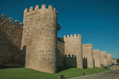 View of historic building against blue sky