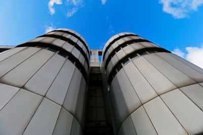 Low angle view of modern building against sky