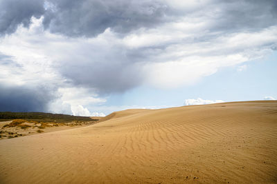 Scenic view of desert against sky