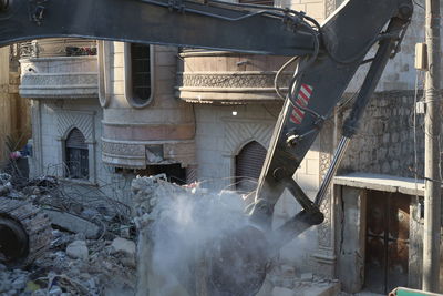 Low angle view of construction site