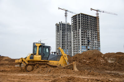 Construction site against sky