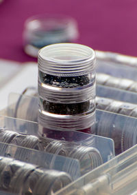 Close-up of drink in glass on table