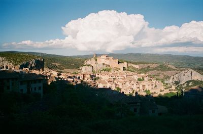 Panoramic shot of townscape against sky