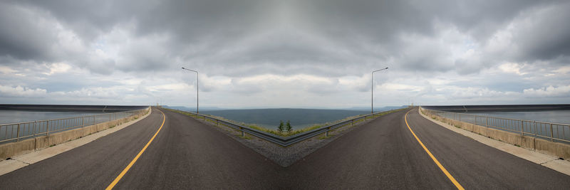 Panoramic view of highway against sky