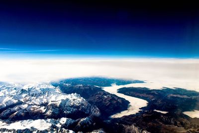 Scenic view of snow covered landscape