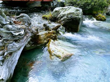 River flowing through rocks