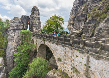 Low angle view of old ruins