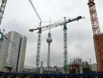 Low angle view of skyscrapers against sky