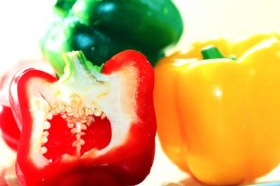 Close-up of red bell peppers