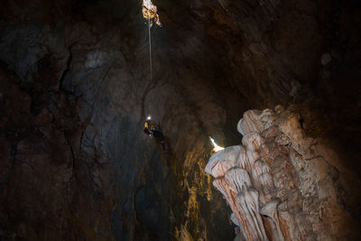 Rock formations in cave