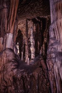 Low angle view of rock formation