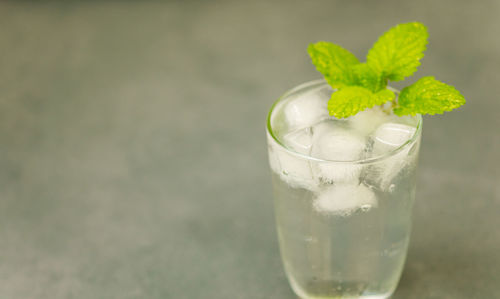 Close-up of ice cream in glass